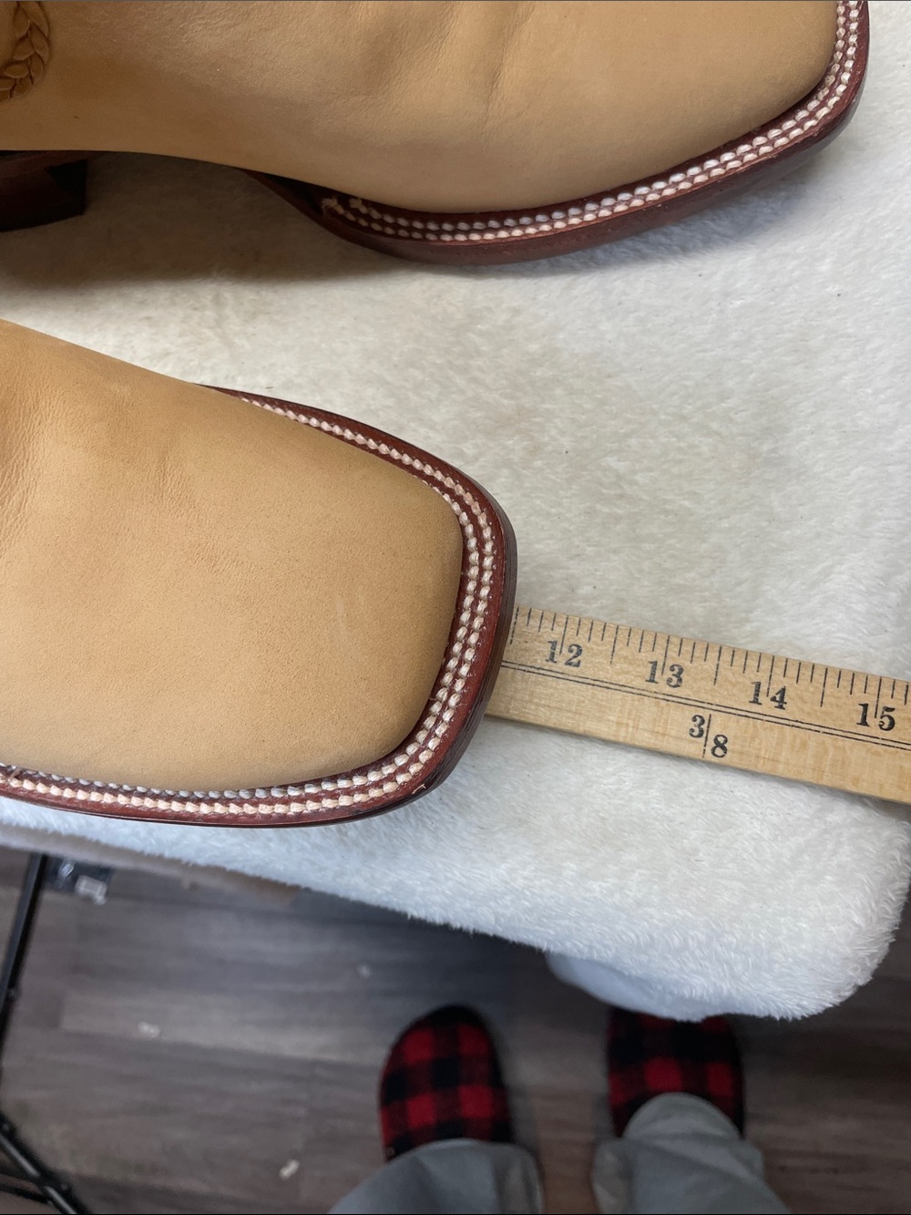 Los Altos Women’s Tan Suede Ankle Booties with Red Sole Detail - Picture 8 of 10
